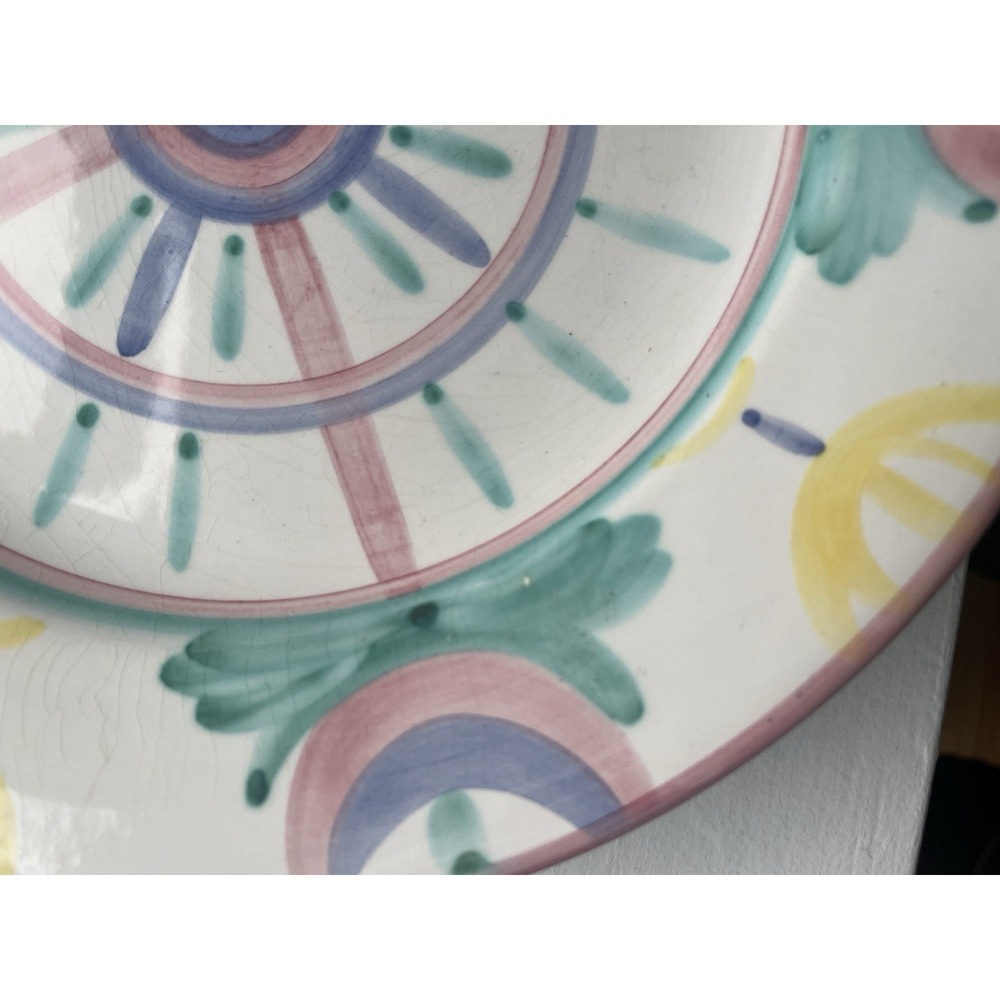 Vintage Vietri Italy 1986 Dinner Plate Colore collection Hand Painted Signed - Picture 3 of 11